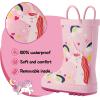 imageK KomForme Kids Rain Boots Waterproof Printed Rubber boots with HandlesUnicorn Life