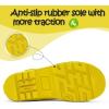 imageK KomForme Kids Rain Boots Waterproof Rubber Matte Boots with Easyon HandlesAyellow
