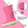 imageK KomForme Kids Rain Boots Waterproof Rubber Matte Boots with Easyon HandlesPink