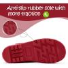 imageK KomForme Kids Rain Boots Waterproof Rubber Matte Boots with Easyon HandlesRed