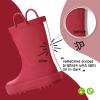 imageK KomForme Kids Rain Boots Waterproof Rubber Matte Boots with Easyon HandlesRed