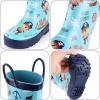 imageKomForme Kids Girl Boy Rain Boots Waterproof Rubber Printed with HandlesPirate Captain