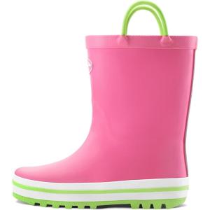 imageK KomForme Kids Rain Boots Waterproof Rubber Matte Boots with Easyon HandlesPink