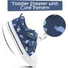 imageK KomForme Toddler Boys ampamp Girls Shoes Kids Canvas Sneakers with Cartoon Dual Hook and LoopsBlue Dinosaur