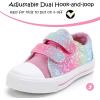 imageK KomForme Toddler Boys ampamp Girls Shoes Kids Canvas Sneakers with Cartoon Dual Hook and LoopsGlitter