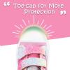 imageK KomForme Toddler Boys ampamp Girls Shoes Kids Canvas Sneakers with Cartoon Dual Hook and LoopsGlitter