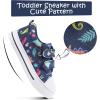 imageK KomForme Toddler Boys ampamp Girls Shoes Kids Canvas Sneakers with Cartoon Dual Hook and LoopsNavy Dinosaur