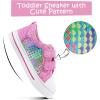 imageK KomForme Toddler Boys ampamp Girls Shoes Kids Canvas Sneakers with Cartoon Dual Hook and LoopsPink Sequin
