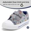 imageK KomForme Toddler Boys ampamp Girls Shoes Kids Canvas Sneakers with Cartoon Dual Hook and LoopsRaptor Dinosaur