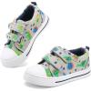 imageK KomForme Toddler Boys ampamp Girls Shoes Kids Canvas Sneakers with Cartoon Dual Hook and LoopsStegosaurus Dinosaur