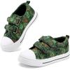 imageK KomForme Toddler Boys ampamp Girls Shoes Kids Canvas Sneakers with Cartoon Dual Hook and LoopsTyrannosaurus Dinosaur
