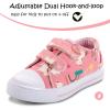 imageK KomForme Toddler Sneakers for Boys and Girls Dual Hook and Loops Sneakers Baby Canvas ShoesA2pink Rainbow