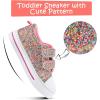 imageK KomForme Toddler Sneakers for Boys and Girls Dual Hook and Loops Sneakers Baby Canvas ShoesColorful Glitter