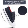 imageK KomForme Toddler Sneakers for Boys and Girls Dual Hook and Loops Sneakers Baby Canvas ShoesDark Blue