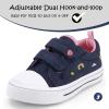 imageK KomForme Toddler Sneakers for Boys and Girls Dual Hook and Loops Sneakers Baby Canvas ShoesDenim Blue