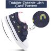 imageK KomForme Toddler Sneakers for Boys and Girls Dual Hook and Loops Sneakers Baby Canvas ShoesDenim Blue