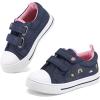 imageK KomForme Toddler Sneakers for Boys and Girls Dual Hook and Loops Sneakers Baby Canvas ShoesDenim Blue