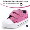imageK KomForme Toddler Sneakers for Boys and Girls Dual Hook and Loops Sneakers Baby Canvas ShoesPink