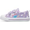 imageK KomForme Toddler Sneakers for Boys and Girls Dual Hook and Loops Sneakers Baby Canvas ShoesPurple Unicorn