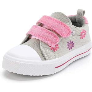 imageK KomForme Sneakers for Boys and GirlsToddler Kids Soft Walking ShoesGrey Flower