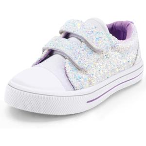 imageK KomForme Sneakers for Boys and GirlsToddler Kids Soft Walking ShoesWhite Glitter