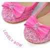 imageK KomForme Girls Dress Shoes Mary Jane Glitter 15 in Low Heel Wedding Party Princess Shoes for ToddlerLittleBig KidsCandy Pink