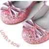imageK KomForme Girls Dress Shoes Mary Jane Glitter 15 in Low Heel Wedding Party Princess Shoes for ToddlerLittleBig KidsPink