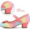 imageK KomForme Girls Dress Shoes Mary Jane Glitter 15 in Low Heel Wedding Party Princess Shoes for ToddlerLittleBig KidsRainbow