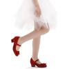 imageK KomForme Girls Dress Shoes Mary Jane Glitter 15 in Low Heel Wedding Party Princess Shoes for ToddlerLittleBig KidsRed