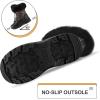 imageK KomForme Girls Glitter Snow Boots Kids Bungee Lacing Warm Faux FurLined AntiSlip Outdoor Winter Shoes ToddlerLittle KidBig KidBlack