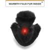 imageK KomForme Girls Glitter Snow Boots Kids Bungee Lacing Warm Faux FurLined AntiSlip Outdoor Winter Shoes ToddlerLittle KidBig KidBlack