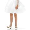 imageK KomForme Mary Jane Shoes with Low Heel Rhinestones Princess Flats Dress Pump Shoes for Little KidBig KidIvory White