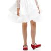 imageK KomForme Mary Jane Shoes with Low Heel Rhinestones Princess Flats Dress Pump Shoes for Little KidBig KidRed
