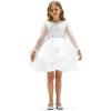 imageK KomForme Mary Jane Shoes with Low Heel Rhinestones Princess Flats Dress Pump Shoes for Little KidBig KidSilver Glitter
