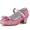 imageK KomForme Girls Dress Shoes Mary Jane Glitter 15 in Low Heel Wedding Party Princess Shoes for ToddlerLittleBig KidsPink