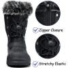imageK KomForme Boys ampamp Girls Snow Boots Insulated Fur Lined Warm AntiSlip Waterproof Winter Boot ToddlerLittle KidBig KidBlack