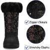 imageK KomForme Boys ampamp Girls Snow Boots Insulated Fur Lined Warm AntiSlip Waterproof Winter Boot ToddlerLittle KidBig KidBlack Glitter