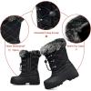 imageK KomForme Boys ampamp Girls Snow Boots Insulated Fur Lined Warm AntiSlip Waterproof Winter Boot ToddlerLittle KidBig KidBlackMulticolor