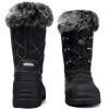 imageK KomForme Boys ampamp Girls Snow Boots Insulated Fur Lined Warm AntiSlip Waterproof Winter Boot ToddlerLittle KidBig KidBlackMulticolor