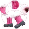 imageK KomForme Boys ampamp Girls Snow Boots Insulated Fur Lined Warm AntiSlip Waterproof Winter Boot ToddlerLittle KidBig KidPink