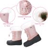 imageK KomForme Boys ampamp Girls Snow Boots Insulated Fur Lined Warm AntiSlip Waterproof Winter Boot ToddlerLittle KidBig KidPink Brilliant