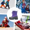 imageK KomForme Boys ampamp Girls Snow Boots Insulated Fur Lined Warm AntiSlip Waterproof Winter Boot ToddlerLittle KidBig KidPurple