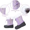 imageK KomForme Boys ampamp Girls Snow Boots Insulated Fur Lined Warm AntiSlip Waterproof Winter Boot ToddlerLittle KidBig KidPurple Brilliant