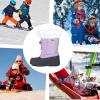 imageK KomForme Boys ampamp Girls Snow Boots Insulated Fur Lined Warm AntiSlip Waterproof Winter Boot ToddlerLittle KidBig KidPurple Brilliant