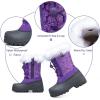 imageK KomForme Boys ampamp Girls Snow Boots Insulated Fur Lined Warm AntiSlip Waterproof Winter Boot ToddlerLittle KidBig KidPurpleMulticolor