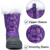 imageK KomForme Boys ampamp Girls Snow Boots Insulated Fur Lined Warm AntiSlip Waterproof Winter Boot ToddlerLittle KidBig KidPurpleMulticolor