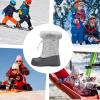 imageK KomForme Boys ampamp Girls Snow Boots Insulated Fur Lined Warm AntiSlip Waterproof Winter Boot ToddlerLittle KidBig KidSilver