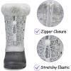 imageK KomForme Boys ampamp Girls Snow Boots Insulated Fur Lined Warm AntiSlip Waterproof Winter Boot ToddlerLittle KidBig KidSilver