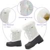 imageK KomForme Boys ampamp Girls Snow Boots Insulated Fur Lined Warm AntiSlip Waterproof Winter Boot ToddlerLittle KidBig KidWhite