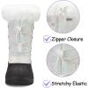 imageK KomForme Boys ampamp Girls Snow Boots Insulated Fur Lined Warm AntiSlip Waterproof Winter Boot ToddlerLittle KidBig KidWhite